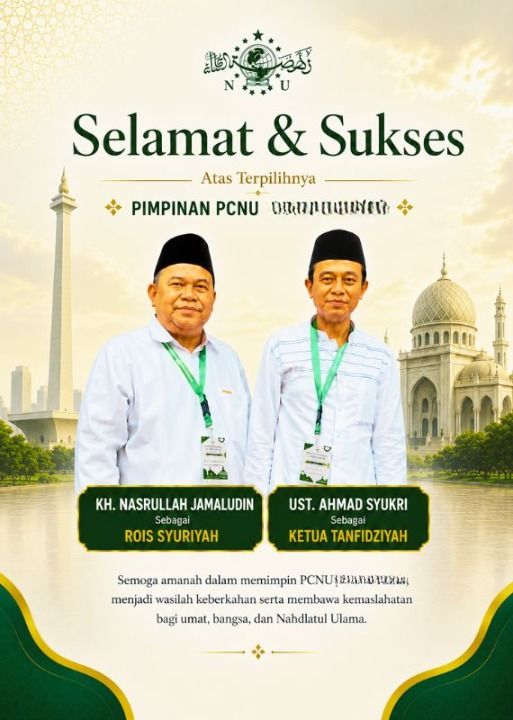 PWNU  Pengurus Wilayah Provinsi Jawa Barat Rois Syuriyah KH Nasrullah Jamaludin dan Ketua Tanfidziyah Ust Ahmad Syukri
