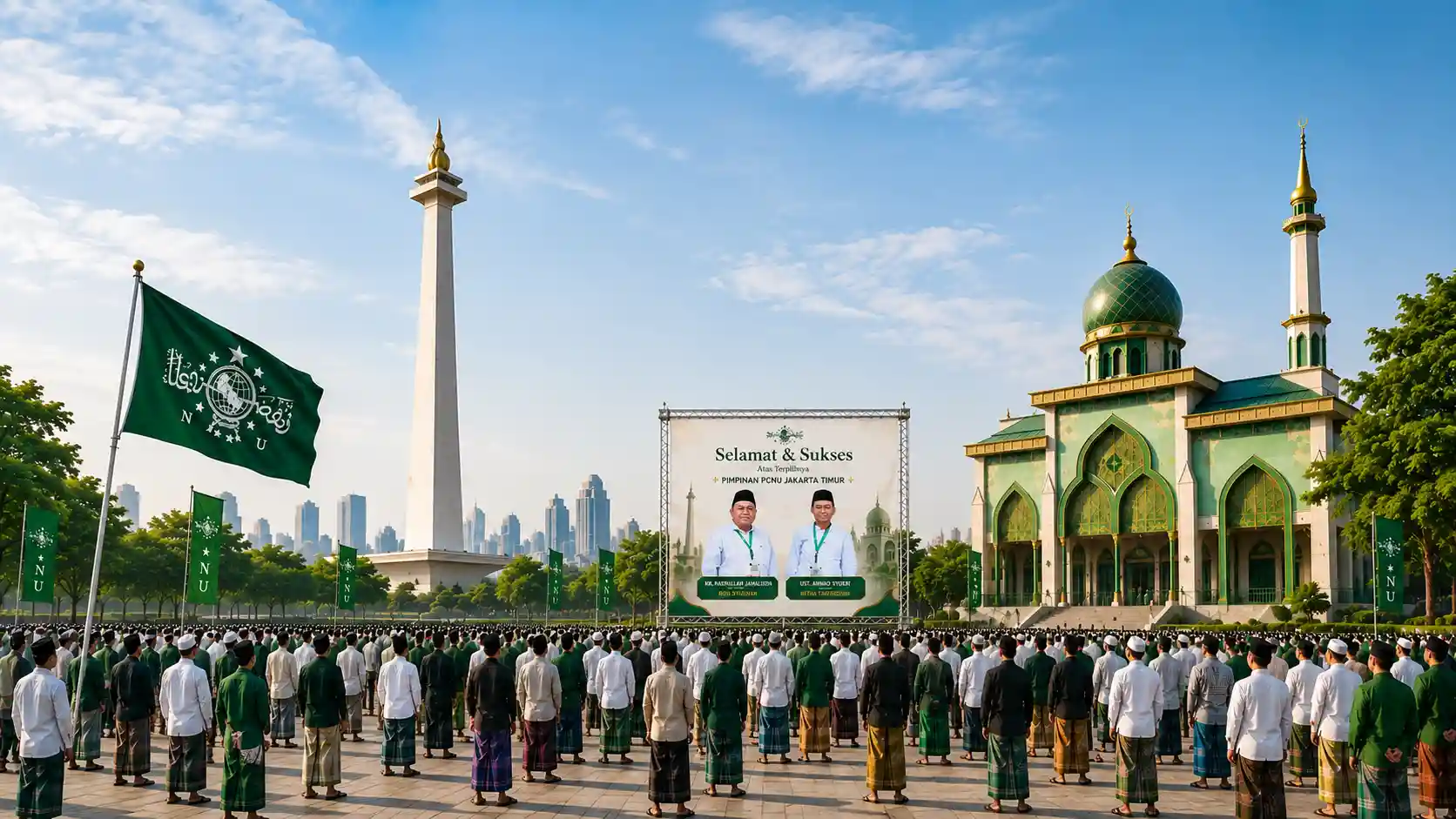 Kebersamaan pengurus dan warga Nahdlatul Ulama Pengurus Wilayah Provinsi Jawa Barat